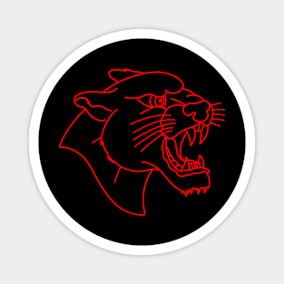 HomeSchoolTattoo Panther (RED) Magnet